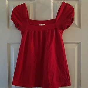 Juniors cuffed sleeve top